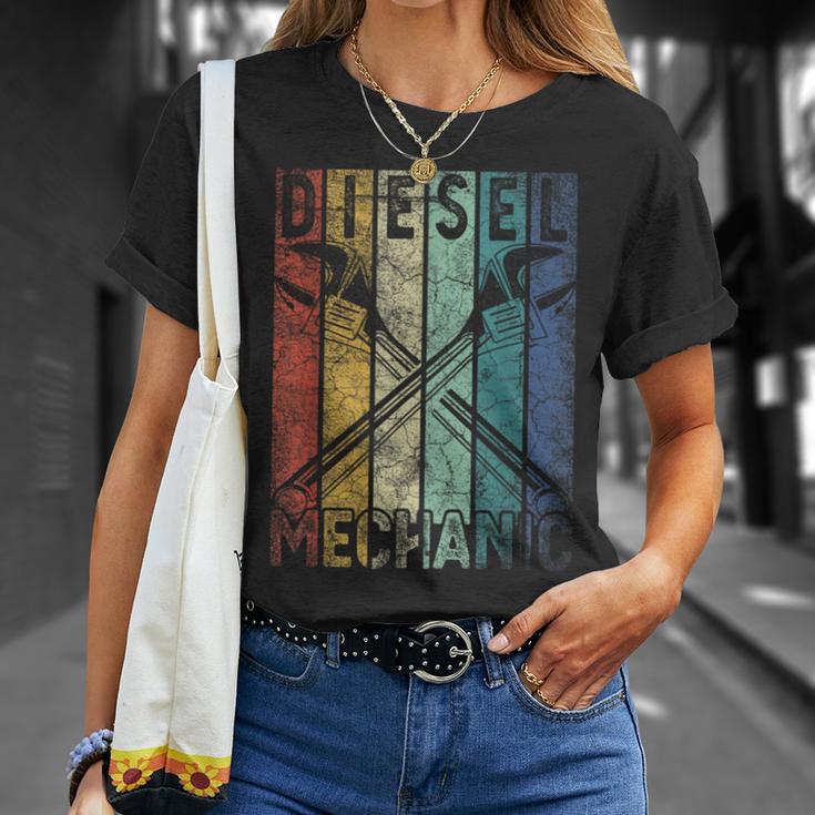 Vintage Diesel Mechanic Car Garage Distressed T-Shirt Geschenke für Sie