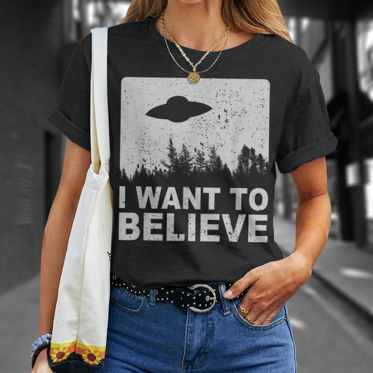 I Want To Believe I Aliens Ufo Area 51 Roswell T-Shirt Geschenke für Sie