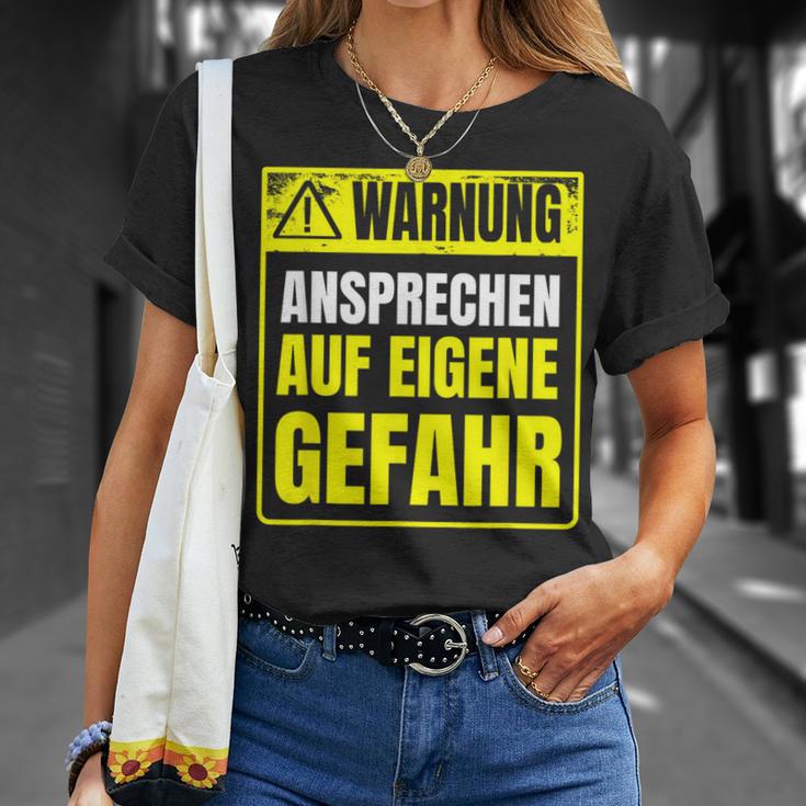 Warnung Schlechter Laune Ansprechen Auf Eigene Gefahrahr S T-Shirt Geschenke für Sie