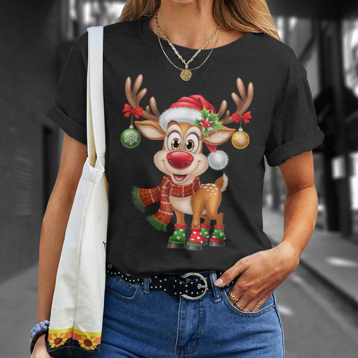 Weihnachten Rentier Rudolph Lustig Geschenk T-Shirt Geschenke für Sie