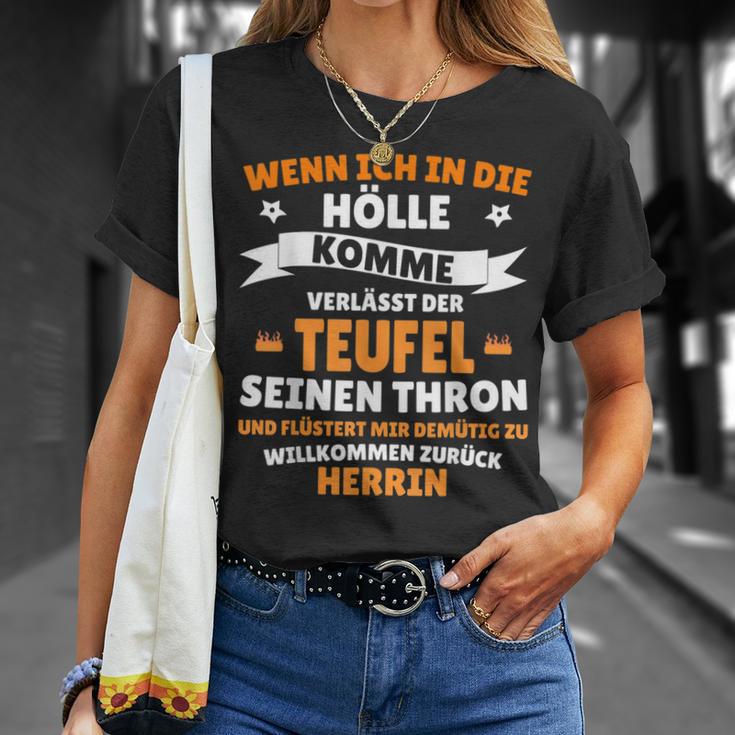 Wenn Ich In Die Hölle Kommen Whisperert Der Teufel Herr T-Shirt Geschenke für Sie