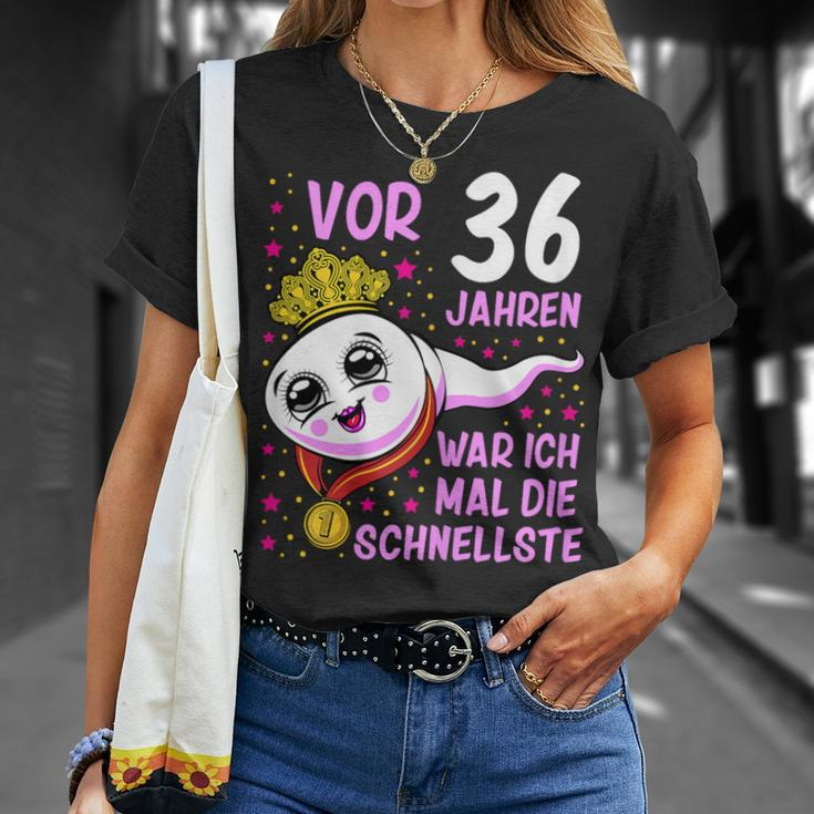 Women's Or 36 Jahren War Ich Mal Die Fastelste 36Th Birthday T-Shirt Geschenke für Sie