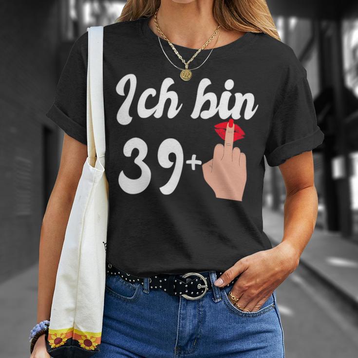 Women's 40Th Birthday 39 Plus Middle Finger 39 T-Shirt Geschenke für Sie