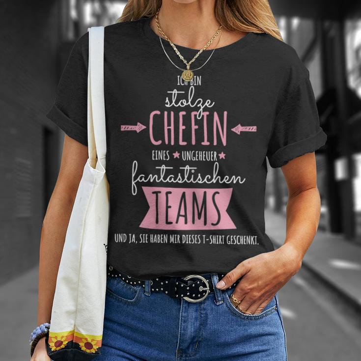 Women's Ich Bin Stolze Chefin Einer Unheuer Fantastischen Team T-Shirt Geschenke für Sie