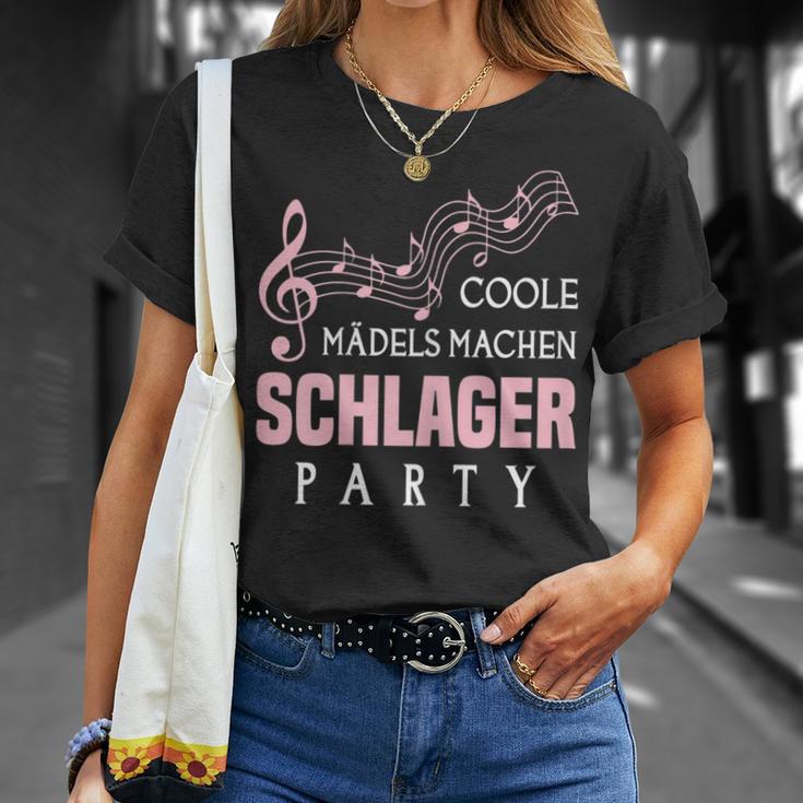 Women's Schlager Hit Party Music Hit Music Quote T-Shirt Geschenke für Sie