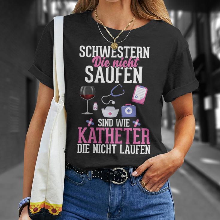 Women's Sisters Die Nicht Saufen Nurse T-Shirt Geschenke für Sie