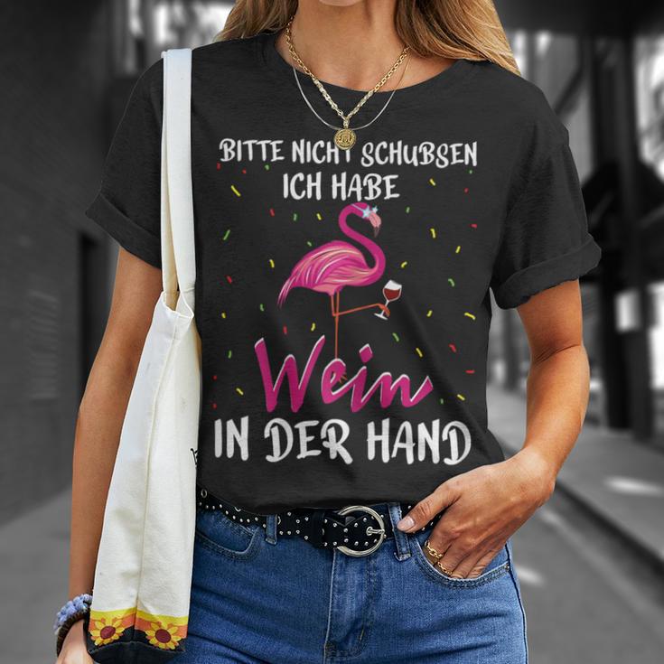 Women's Weinkönigin Bitte Nicht Schubsen Ich Habe Wein In Der Hand T-Shirt Geschenke für Sie