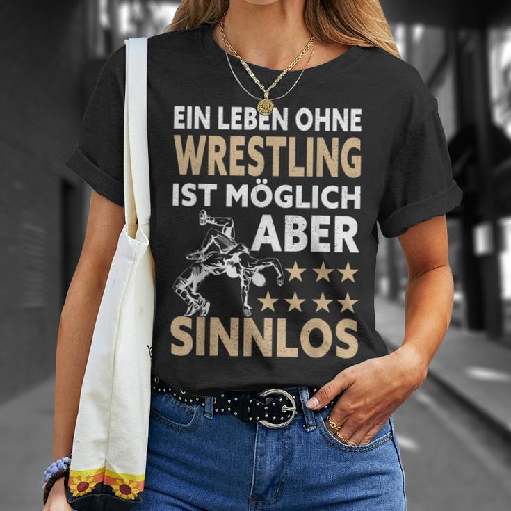 Wrestler Ein Leben Ohne Wrestling Ist Mölich Aber Sinnlos T-Shirt Geschenke für Sie