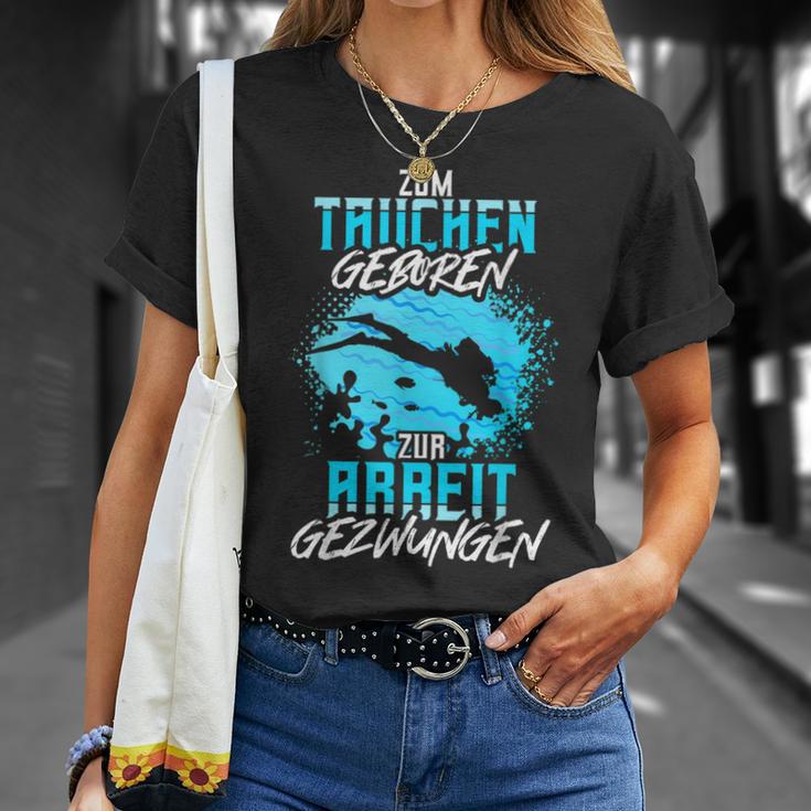 Zum Diving Geboren Slogan Sea Diver T-Shirt Geschenke für Sie