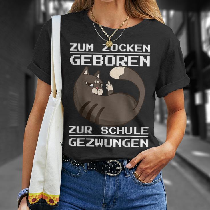 Zum Zocken Geboren Zum Schule Forces Console Ps5 Gaming T-Shirt Geschenke für Sie