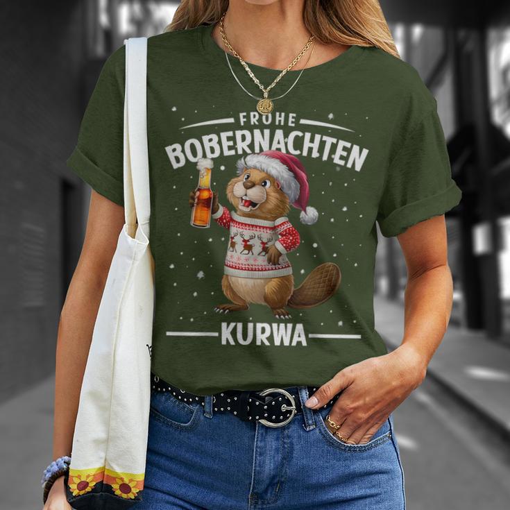 Bòbr Kurwa Bober Xmas Merry Bober Nights Bober Xmas Beer T-Shirt Geschenke für Sie