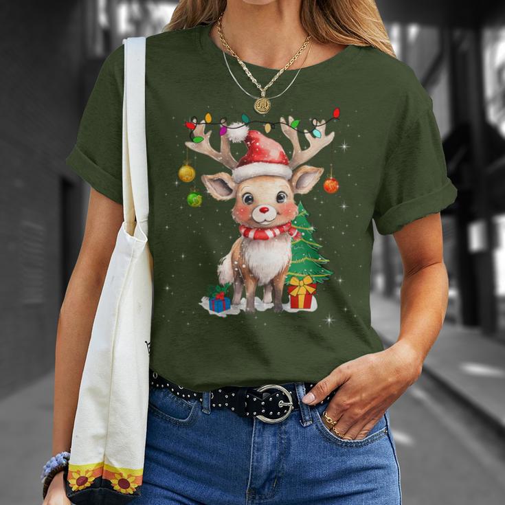 Christmas Children Reindeer Red Nose T-Shirt Geschenke für Sie