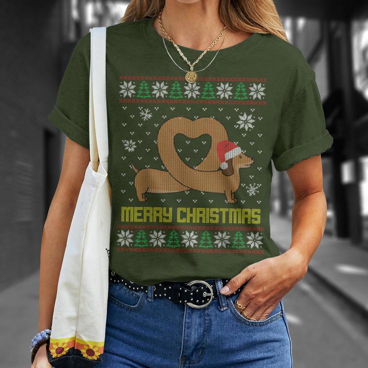 Christmas Dachshund Christmas Women's Children's T-Shirt Geschenke für Sie