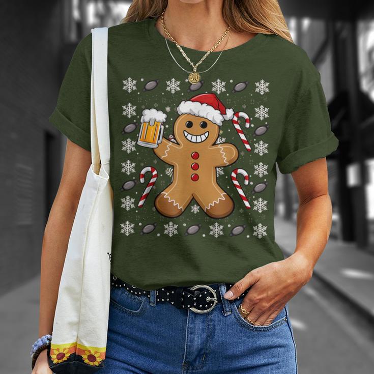 Christmas Christmas Santa Biscuit Beer T-Shirt Geschenke für Sie