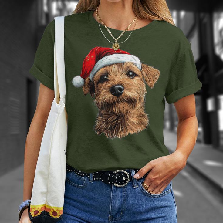 Cute Norfolk Terrier Christmas Print T-Shirt Geschenke für Sie