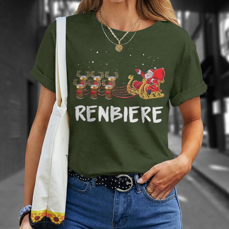 Beer Christmas Reindeer Santa T-Shirt Geschenke für Sie