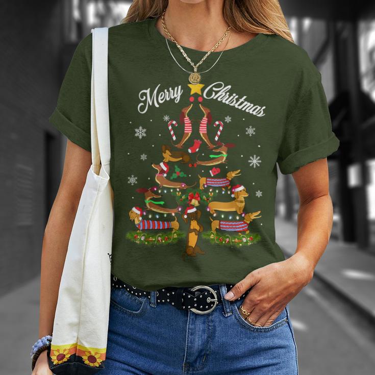 Santa Dachshund Christmas Fun Xmas Dachshund Dachshund S T-Shirt Geschenke für Sie