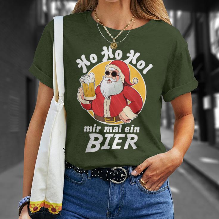 Ho Ho Hol Mir Mal Ein Bier Christmas Father Christmas T-Shirt Geschenke für Sie