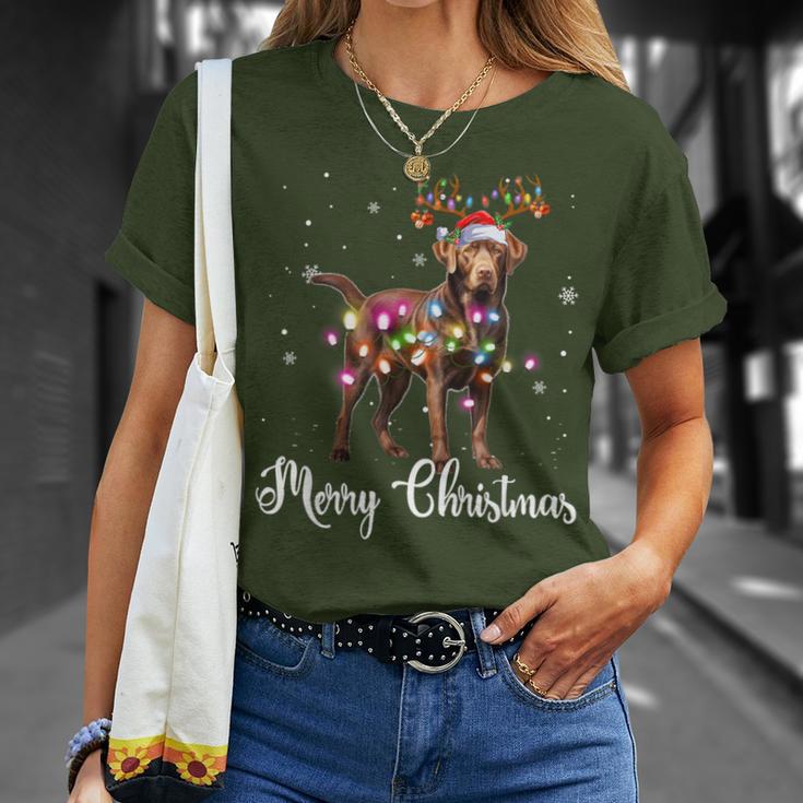 Labrador Retriever Christmas Reindeer Dog Lover T-Shirt Geschenke für Sie