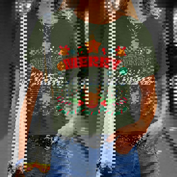 Merry Christmas Reindeer Family Merry Christmas Xmas T-Shirt Gifts for Her Merry Christmas Reindeer Family Merry Christmas Xmas T-Shirt Gifts for Her