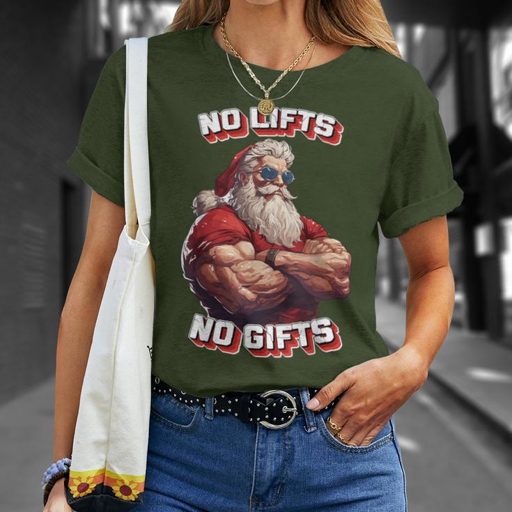 No Lifts No Buff Santa T-Shirt Geschenke für Sie