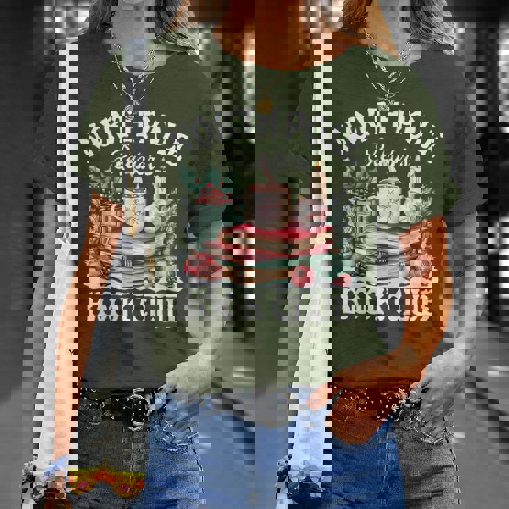 North Pole Book Club Hot Cocoa Bookworms Christmas T-Shirt Gifts for Her North Pole Book Club Hot Cocoa Bookworms Christmas T-Shirt Gifts for Her