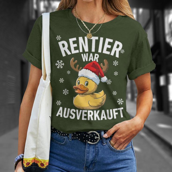 Reindeer Was Ausverkauft Duck Christmas Slogan T-Shirt Geschenke für Sie