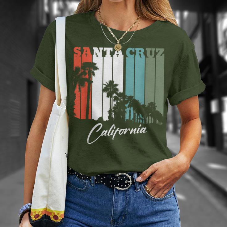 Santa Cruz Ca Retro Palm Tree T-Shirt Geschenke für Sie