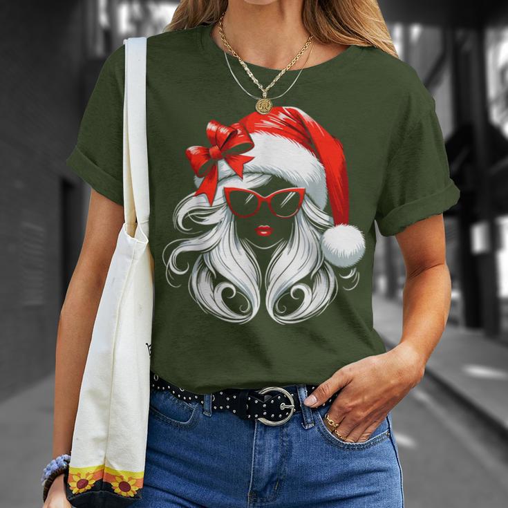 Santa Hat Santa Mama Grandma Girls Christmas T-Shirt Geschenke für Sie