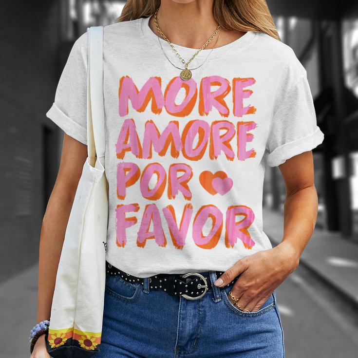 More Amore Por Favor X Mehr Liebe Selbstliebe Selflove T-Shirt Geschenke für Sie