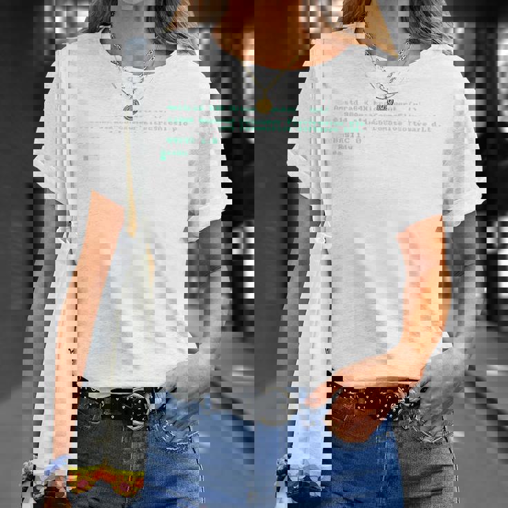Amstrad & Schneider Cpc 464 Écran De Démarrage Monochrome T-Shirt Cadeaux pour elle