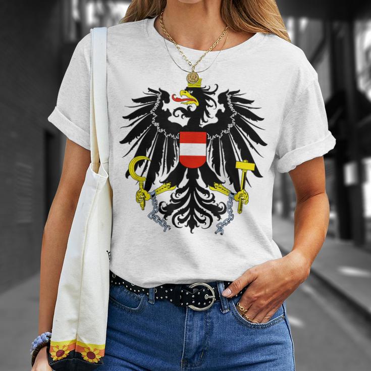 Austria Federal Eagle Red Red Eagle Retro T-Shirt Geschenke für Sie