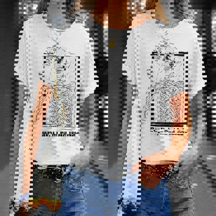 Baby I'm Dead Inside Grunge Skeleton Edgy Goth Sad Aesthetic Maglietta Regalos para ella