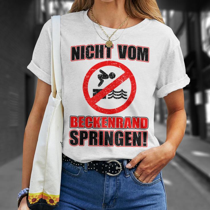 Bademeister Dlrg Nichtom Beckenrand Jumping S T-Shirt Geschenke für Sie