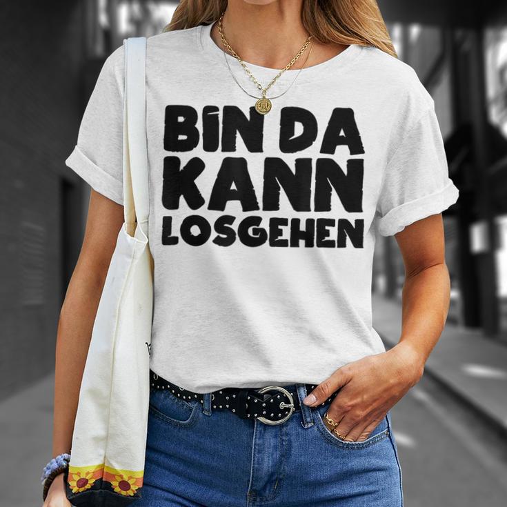 Bin Da Kann Losgehen Lustiger Spruch Humor Sarkasm Us Blue T-Shirt Geschenke für Sie