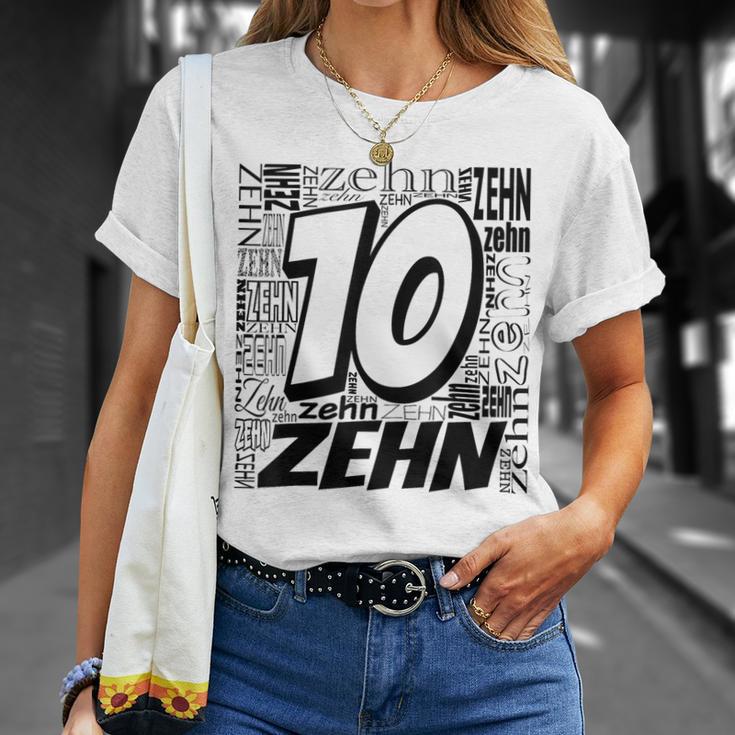 Children's Birthday Ich Bin 10 Zahlwort Zehn T-Shirt Geschenke für Sie