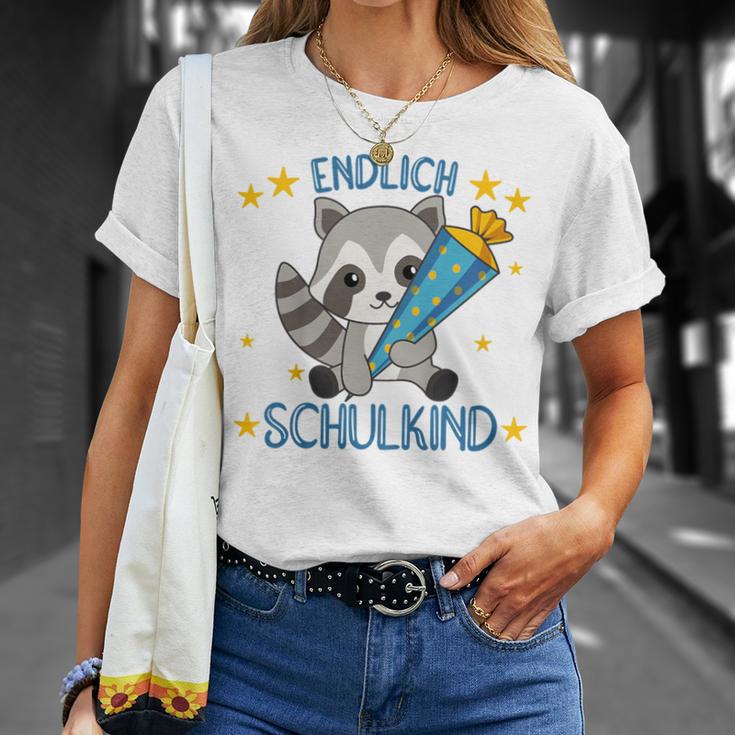 Children's Endlich Schulkind Raccoon School Cone School Cute Raccoon 80 T-Shirt Geschenke für Sie