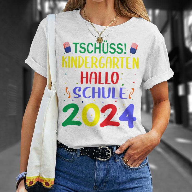 Children's First Day At School Tschüss Kindergarten Hello School 2024 T-Shirt Geschenke für Sie