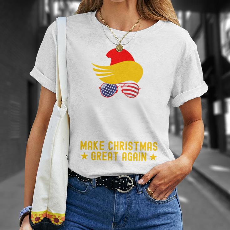 Make Christmas Great Again Lustiges Weihnachtsmanngesicht T-Shirt Geschenke für Sie