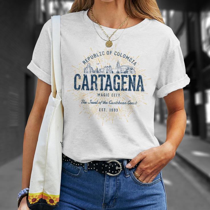 Colombia Retro Styleintage Cartagena T-Shirt Geschenke für Sie