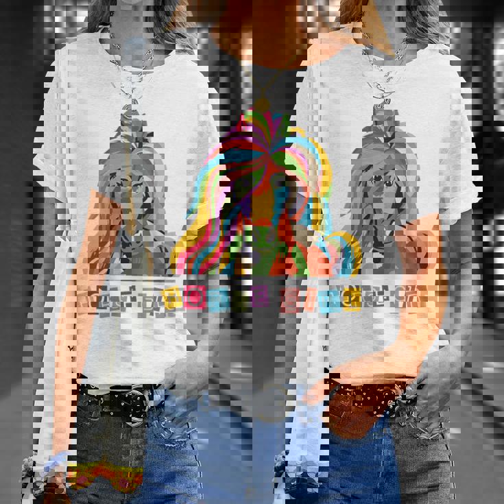 Colorido Diseño De Caballos Para Niñas Amantes De Los Caballos Sin Mangas Camiseta unisex Regalos para ella