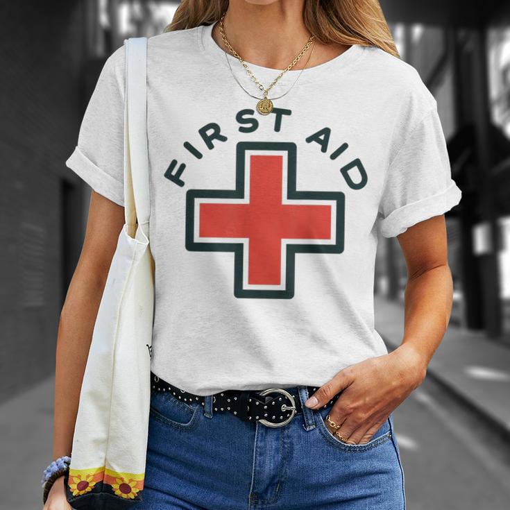 Cool First Aid Cross For Emergency Events Concerts Crew T-Shirt - Monsterry
