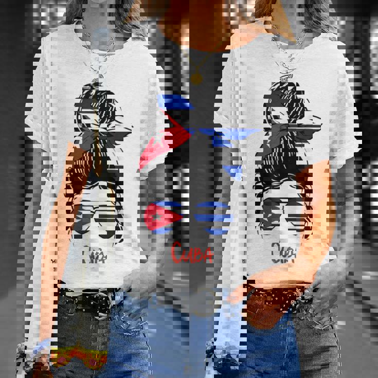 Cuba Chica Cubana Ragazza Cubana Libre Maglietta Regalos para ella