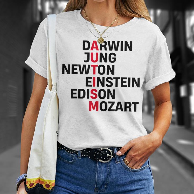 Darwin Jung Newton Einstein Edison Mozart Autism Awareness T-Shirt Geschenke für Sie