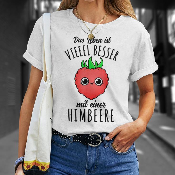 Das Leben Ist Besser Mit Einer Himbeere Kawaii T-Shirt Geschenke für Sie