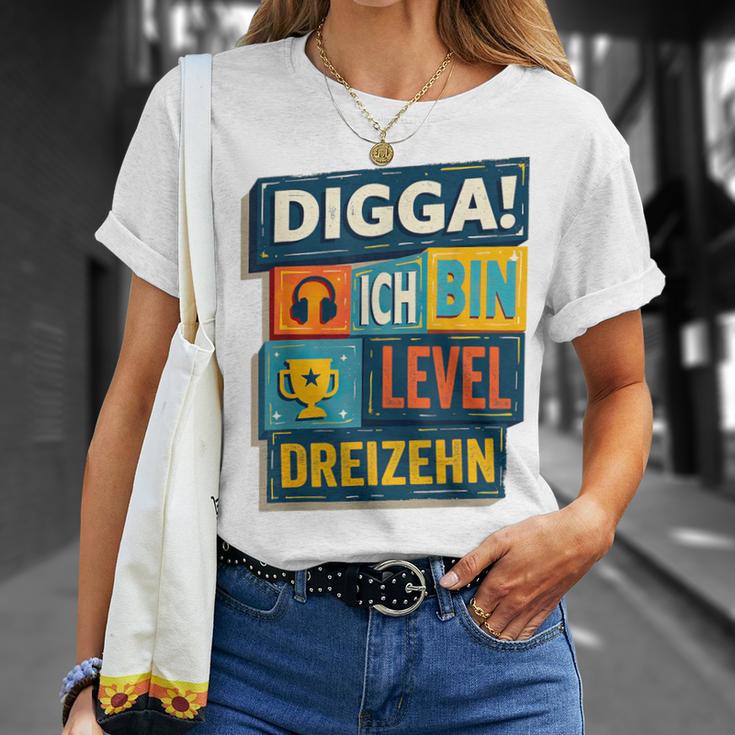 Digga Ich Bin 13 Zwölf Jahre 13Th Birthday Boy Gamer T-Shirt Geschenke für Sie