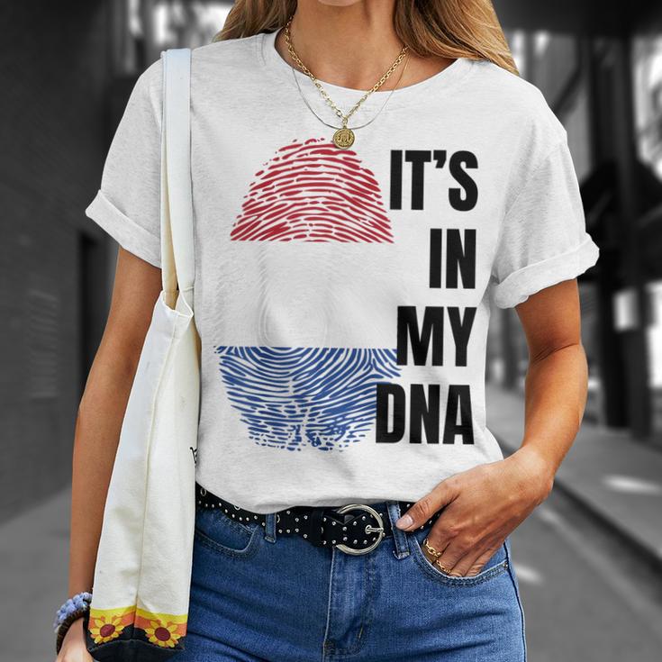 Dutch Flag Dna Fingerprint Holland Orange Orange T-Shirt Geschenke für Sie