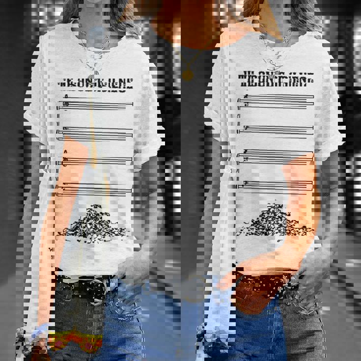 El Sonido Del Silencio Divertido Regalo Musical Camiseta unisex Regalos para ella