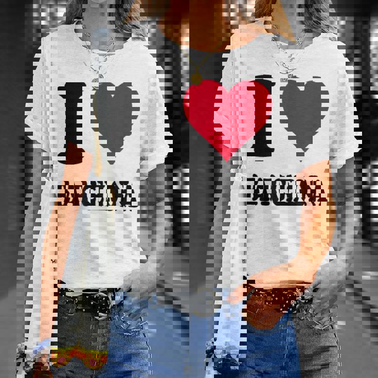 Me Encanta Barcelona Camiseta unisex Regalos para ella