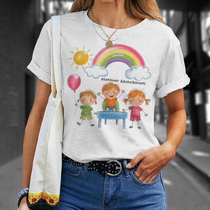 Exzessiver Alkoholkonsum X Lustige Kinder Zeichnung T-Shirt Geschenke für Sie